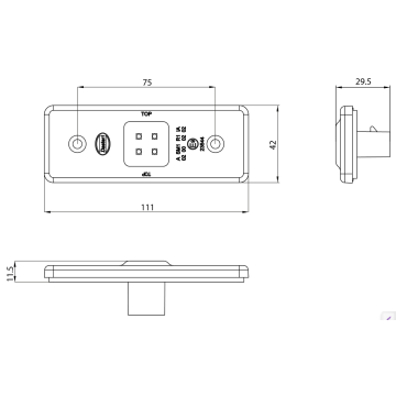 ΦΑΝΑΡΙ ΟΓΚΟΥ LED 12-24V ECO DASTERI 542E0 ΠΟΡΤΟΚΑΛΙ - 