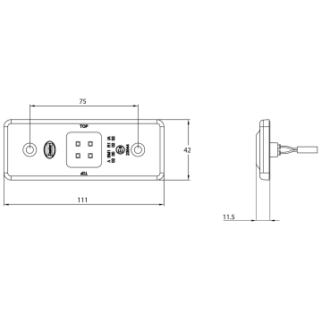 ΦΑΝΑΡΙ ΟΓΚΟΥ LED 12-24V ECO DASTERI 542E0 ΠΟΡΤΟΚΑΛΙ - 