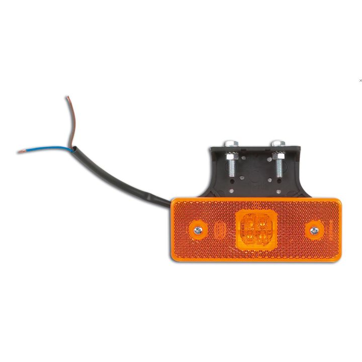 54220524, DASTERI ΦΑΝΟΣ ΟΓΚΟΥ 4LED ΠΛΕΥΡΙΚΟΣ ΚΡΕΜΑΣΤΟΣ ΜΕ ΑΝΤΑΝΑΚΛΑΣΤΗΡΑ 24V ΚΙΤΡΙΝΟΣ (με διπολικό καλώδιο 20cm)