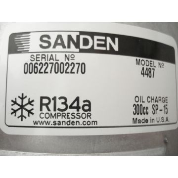 ΚΟΜΠΡΕΣΣΕΡ A/C CATERPILLAR SANDEN SD7H15 24V PV8  4487 SANDEN 7H15  CATERPILLAR, U4737 SANDEN SD7H15 24V PV8   8PV 133MM, REAR PAD   4737 CATERPILLAR OEM 151-5270  ΚΟΜΠΡΕΣΣΕΡ A/C CATERPILLAR SD7H15 132PV8 24V  - 