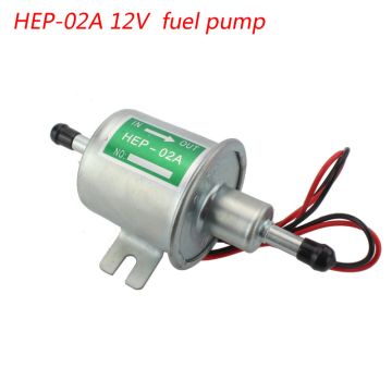 HEP-02 ΑΝΤΛΙΑ ΒΕΝΖΙΝΗΣ ΠΕΤΡΕΛΑΙΟΥ 12V electric fuel pump for car carburetor,  HEP02A  Self-priming up to 5 m - Hose connection 8 mm - Delivers up to 70 L per hour Consists of	- Universal diesel lift pump, 12 V -2 cables -T-connector Unit  - 