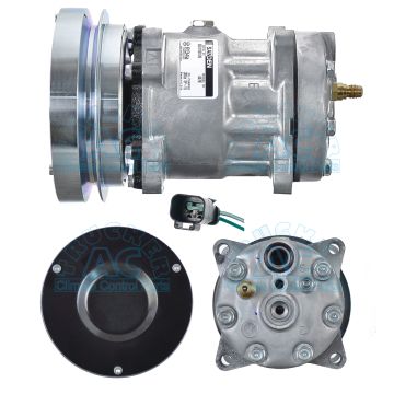 3E1909   SANDEN,4604-7H15   ΚΟΜΠΡΕΣΣΕΡ A/C  CATERPILLAR 24V SD7H15 138 A1 24V   SANDEN,4604-7H15 24V 140mm 1-A, R134a REAR GM PAD  CAT     CATERPILLAR : 3E1909, 3E-1909, 1065122, 106-5122    1065122 - 4479 - 4640 - 4658 - 8058 - 8066 - 8109  - 