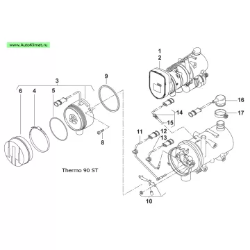 ΚΑΥΣΤΗΡΑΣ WEBASTO  24V THERMO 90ST Webasto / Webasto Spare Parts / Water Heaters / THERMO 90ST - 