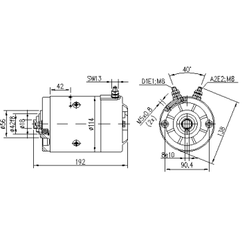 11.216.994  ΜΟΤΕΡ  ΥΔΡΑΥΛΙΚΗΣ ΠΟΡΤΑΣ    AMJ5882 Letrika (Iskra) DC  12V 1.6kW (IM0028) (New)  11.212.864 AMJ5238 Letrika (Iskra) DC motor - 