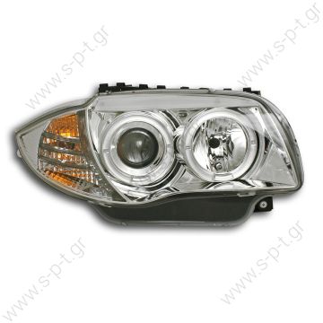 BMW 1 σειρά E87,5D/E81,3D 2004- Angel Eyes chrome
