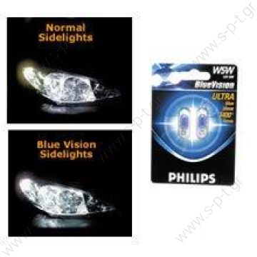 PHILIPS BLUEVISION W5W ΣΕΤ PHILIPS BLUEVISION W5W ΣΕΤ