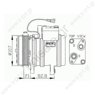 NRF 32143     ΣΥΜΠΙΕΣΤΗΣ DAEWOO,CHEVROLET MATIZ I,II 12V 4PV    Συμπιεστής (Κομπρέσσορας) SP10 12V Daewoo, Chevrolet Matiz, Kalos  Compressor, air conditioning CHEVROLET MATIZ 2005-... DAEWOO KALOS	2002-... KALOS Saloon	2002-2004 MATIZ	1998-...