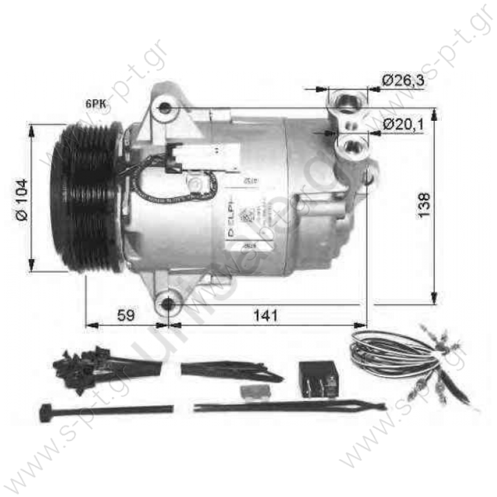 NRF 32427, Compressor, air conditioning OPEL ASTRA H 2004- ASTRA H Estate	2004-... ASTRA H GTC	2005-... ASTRA H TwinTop	2005-... ZAFIRA	2005-