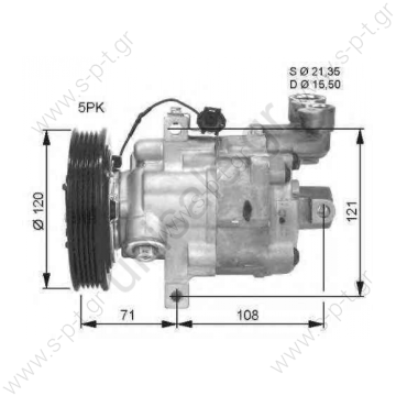 NRF 32461 NISSAN MICRA K12 92600AX80A 92600 AX80A DKV-08R VALEO DKV08R DKV 08R ΜΟΤΕΡ AIRCODITION ΚΟΜΠΡΕΣΣΕΡ AC  Compressor, air conditioning  92600AX80A  DCP46004-TSP0155871      NISSAN MICRA C+C 2005-.. MICRA III	2003-2010 NOTE	2006-...