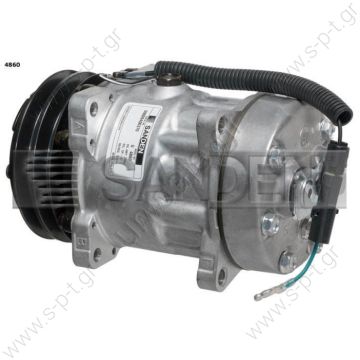 4860 KOMPRESOR SD7H15 Brand	SANDEN UNIVERSAL COMPRESSORS OE No.	4860 Component status	Original Manufacturer	SANDEN Compressor	MODEL - SD4860 Voltage	12 V Pulley wheel diameter [mm] (measured on grooves)	125 Number of grooves  2