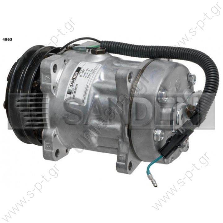 4862   ΚΟΜΠΡΕΣΕΡ   SANDEN SD7H15-4862     ΣΥΜΠΙΕΣΤΗΣ SANDEN SD7H15 132A2 24V  FLXCompressor Series7  4862 KOMPRESOR SD7H15 MODEL - SD4862 PULLEY - 125MM BELT - 2A C