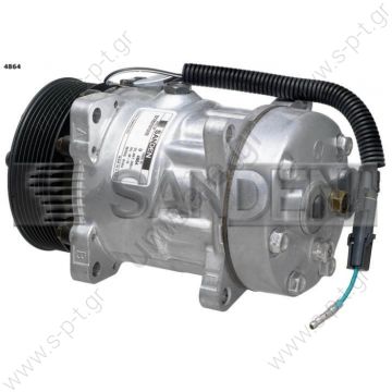 4864 KOMPRESOR SD7H15 MODEL - SD4864 PULLEY - 119MM BELT - 8PK   SD7H15 	12 V  	Priemer remenice	123 mm  	Typ remenice	Poly-V  	Počet drážok remenice	8  	Smer vývodov	Horizontál