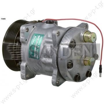 7305 5800015 ΣΥΜΠΙΕΣΤΗΣ SANDEN SD7H13     COMPRESSOR SD7H13 MODEL - SD7305 PULLEY - 119MM BEL