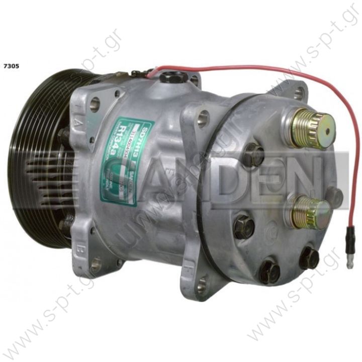 7305 5800015 ΣΥΜΠΙΕΣΤΗΣ SANDEN SD7H13     COMPRESSOR SD7H13 MODEL - SD7305 PULLEY - 119MM BEL