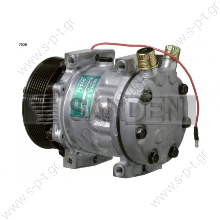 7320 SANDEN SD7H13  ΚΟΜΠΡΕΣΕΡ A/C - MAZDA 323 (90) - Sanden SD7H13    SANDEN ΚΟΜΠΡΕΣΕΡ 12V R134A  KOMPRESOR SD7H13 MODEL - SD7320 PULLEY - 119MM BELT - 8PK   VOR      SD7H13-708 (7320) V.O.R. 119/PV8 (ΚΑΡΦ)    