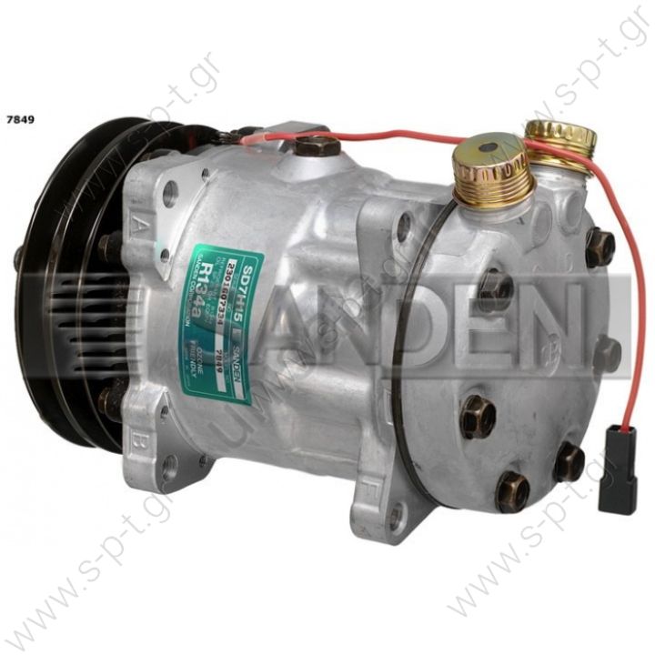 7849  SANDEN   ΚΟΜΠΡΕΣΕΡ   A/C   ΣΥΜΠΙΕΣΤΗΣ SANDEN SD7H15  132A2 12V V-ROT    5800074 COMPRESSOR SD7H15 MODEL - SD7849 PULLEY - 132MM BEL