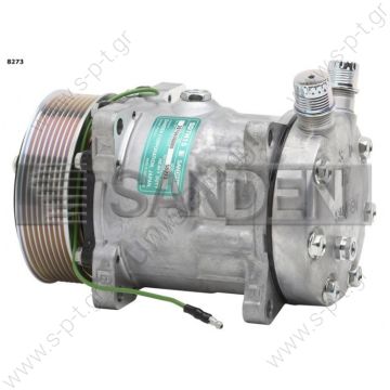 8273 ΣΥΜΠΙΕΣΤΗΣ SANDEN SD7H15 119PV8   24V    KOMPRESOR SD7H15 MODEL - SD8273 PULLEY - 119MM BELT - 8PK C