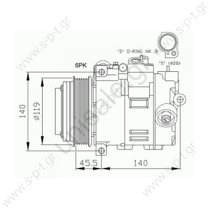 NRF 32053 Compressor , air conditioning E-CLASS 1995-2002