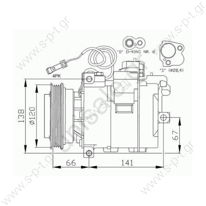 NRF 32104 Compressor, air conditioning AUDI A4 1995-2000 VOLKSWAGEN PASSAT	1996-2000 PASSAT	2000-2005