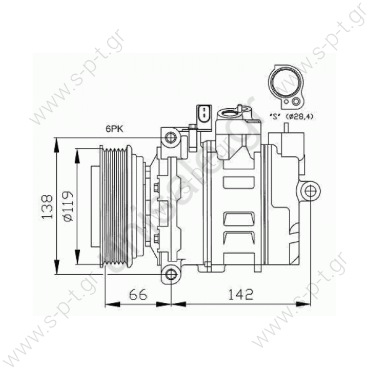 NRF 32111 Compressor AUDI A4 1995-2000, air conditioning A4 Avant	1995-2001 A6	1994-1997 A6	1997-2005 A6 Avant	1994-1997 A6 Avant	1997-2005
