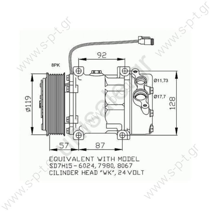 NRF 32120 Compressor, air conditioning SCANIA 144