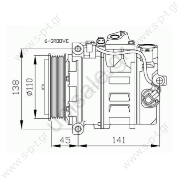 NRF 32214 Compressor, air conditioningMERCEDES C-CLASS 2001-...CLC-CLASS	2008-... CLK	2002-... E-CLASS	2002-...