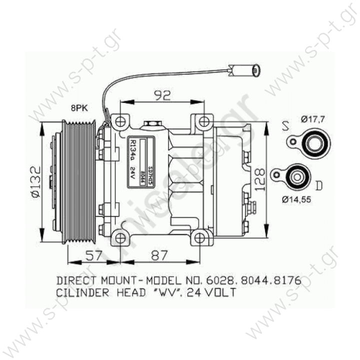 NRF 32412 Compressor, air conditioning VOLVO FH 12	1993-... FH 16	1993-...  Factory	Number HELLA	8FK 351 132-171 FRIGAIR	9202.0099 VOLVO	8113628 VOLVO	8191892 AVA QUALITY COOLING	VLK030 AVA QUALITY COOLING	VLAK030