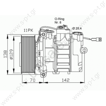 NRF 32454 Compressor, air conditioning MERCEDES ACTROS	1996-... ACTROS MP2 / MP3	2002-. DENSO 447190-5520 (4471905520), Compressor, air conditioning