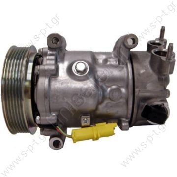 98886 (97886) ΣΥΜΠΙΕΣΤΗΣ CITROEN C4    CITROEN / PEUGEOT MODEL - C4/207/307 II (1.4,1.6,22.0 16V, 1.4,1.6 HDI  SANDEN MODEL - 6C12  6PK - COMPRESSOR NEW No Original	6453QJ/9651910980, 6453.QJ / 6453.QK / 6453.WK / 6453.WL / 6453.ZZ / 