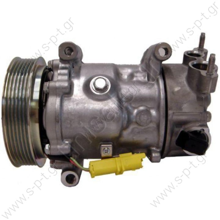 98886 (97886) ΣΥΜΠΙΕΣΤΗΣ CITROEN C4    CITROEN / PEUGEOT MODEL - C4/207/307 II (1.4,1.6,22.0 16V, 1.4,1.6 HDI  SANDEN MODEL - 6C12  6PK - COMPRESSOR NEW No Original	6453QJ/9651910980, 6453.QJ / 6453.QK / 6453.WK / 6453.WL / 6453.ZZ / 
