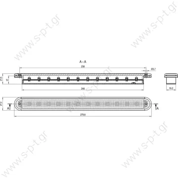 SBA12W12  SANEL  ΦΩΤΑ  LED   SBA Series Waterproof "Cooridor and Step Lightings" 3rd Stop Lamp (LED) Exterior LED Lighting  - 
