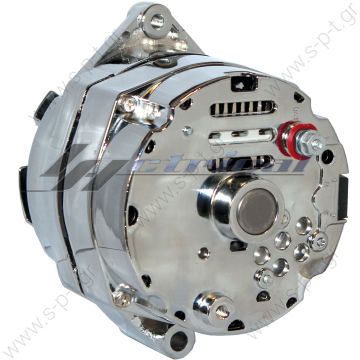ΔΥΝΑΜΟ  CHROME  ΝΙΚΕΛΕΝΙΟ HIGH OUTPUT ALTERNATOR GM GMC CHEVY G VAN 1500 2500 3500 3-WIRE 200 AMP - 