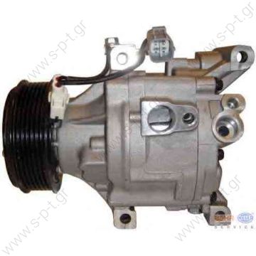 DENSO DCP50011,  ΣΥΜΠΙΕΣΤΗΣ TOYOTA   Compressor, air conditioning COMPRESSOR, TOYOTA COROLLA ZZE122R 12/01-04/07, 4 CYL 1.8i, SCSA06C 6PV 98MM  OE#883101A580 TOYOTA COROLLA	2001-... COROLLA Estate	2001-... COROLLA Saloon	2001- - 