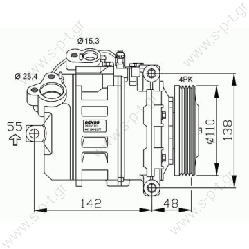 98918 (97918) BMW MODEL - 5 (E60) 520D; 7 (E65, E66) - 745d 05 - BMW DCP05042, Compressor, air conditioning   Aircondition compressor Product number: 64529950152  - 