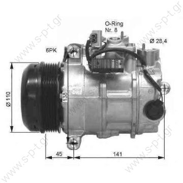 DCP17154  DENSO ΚΟΜΠΡΕΣΕΡ Α/C MERCEDES    MERCEDES 0032308711, Compressor, air conditioning  Mercedes-Benz  A0032308711 CDIC Class W204/S204 E Class W212/S211     Kältekompressor Verdichter SLK 172 447280-7090 KOMPRESOR A0008302700   - 