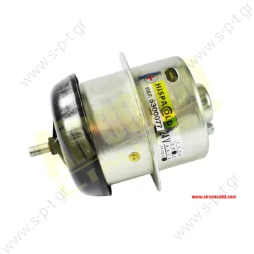 HISPACOLD 5300018    ΜΟΤΕΡ   Hispacold 5300018  Condenser motor fan Hispacold OE: 5300018 - 5300077  Ref.  5300077  Fan Motor 24V Hispacold p/no 5300077 Description  hispacold fan motor 24V part number 5300077 three bolt fixing, plate dia 110mm approx  - 