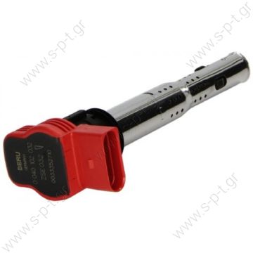 0040102032  ΠΟΛΛΑΠΛΑΣΙΑΣΤΗΣ BERU ΚΟΚΚΙΝΟΣ  κόκκινος ενισχυμένος πολλαπλασιαστής Beru τύπου R8 για 1.8TFSI-2.0TFSI - AUDI Audi A4 A6 A8 / HELLA made ignition module direct coil IG coil new (06C905115L · 06C905115M / 5DA749475721)  - 