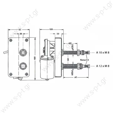 SWF VALEO ITT 105.318  ΜΟΤΕΡ ΚΑΘΑΡΙΣΤΗΡΑ   CATERPILAL JCP SWF Valeo 107859     24V DC SWF VALEO ITT 105.318 parallel windscreen wiper system with wiper motor 24V DC. Parking position left (given in relation to drive shaft  - 