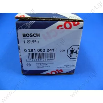 0 281 002 241 BOSCH Ρυθμιστική βαλβίδα πίεσης, σύστημα common rail   0 281 002 241  BOSCH  Fuel pressure valve on the strip in 203 638 210 SPRINTER VITO Mercedes W 163 M Class Mercedes W 202 C Class Mercedes W 203 C Class Mercedes W 210 E Class  - 