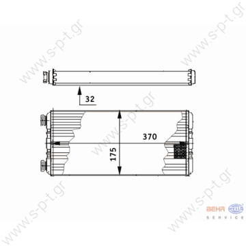 MERCEDES 000 830 07 20 (0008300720), Heat Exchanger, interior heating   MERCEDES BENZ ACTROS 2003, 8FH 351 312-571/9201215 BEHR HELLA SERVICE 8FH 351 312-571 (8FH351312571), Heat Exchanger, interior heating
