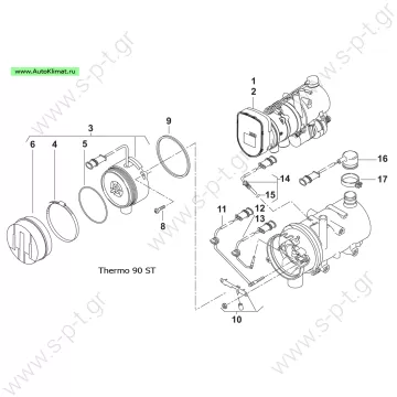 ΚΑΥΣΤΗΡΑΣ WEBASTO  24V THERMO 90ST Webasto / Webasto Spare Parts / Water Heaters / THERMO 90ST - 