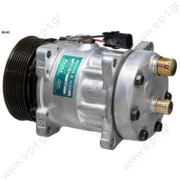 40405301    ΚΟΜΠΡΕΣΕΡ   SANDEN SD7H15-8143  ΣΥΜΠΙΕΣΤΗΣ     Caterpillar 8143 - 84058795 Compressor SD 7H15 (84058795) Model: SD 7H15 | Horizontal ouput O'Ring | Poly clutch V 8 grooves | OEM Reference 84058795  - 