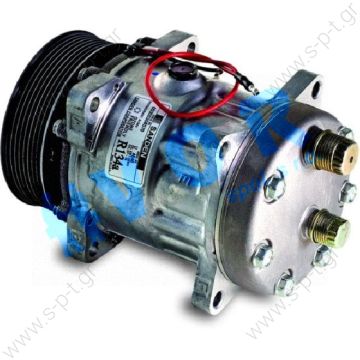 40405301    ΚΟΜΠΡΕΣΕΡ   SANDEN SD7H15-8143  ΣΥΜΠΙΕΣΤΗΣ     Caterpillar 8143 - 84058795 Compressor SD 7H15 (84058795) Model: SD 7H15 | Horizontal ouput O'Ring | Poly clutch V 8 grooves | OEM Reference 84058795  - 