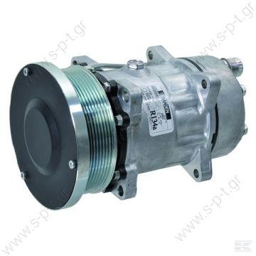 4637COMPRESSOR,SANDEN, NEW HOLLAND U4637 7H15 12V 125mm 8V, R134a REAR O-RING ULTRA HEAVY DUTY    KOMPRESOR SD7H15 SANDEN COMPRESSOR UNIVERSAL MODEL - SD4637 - 