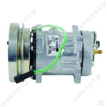 40405269 COMPRESSOR,SANDEN,4608-7H15 12V 140MM 1-A, R134A REAR GM PAD STEEL ARMATURE,D/C CAT       Compressors > Earthmoving & farm machines > Caterpillar 3641450 - 3641530 - 3E1908 - 4608 - 8065 - 8T8816  Serie 400 - Serie 900 - Serie D - 