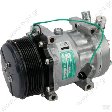 40405378 Compressors  Caterpillar OE: 4698 - AG522391 - RE68372 COMPRESSOR, SANDEN SD7H15 4698 LIEBHERR, 12V 133mm 8PV R134a VERT O-RING, DIRECT MOUNT NCSU   - 