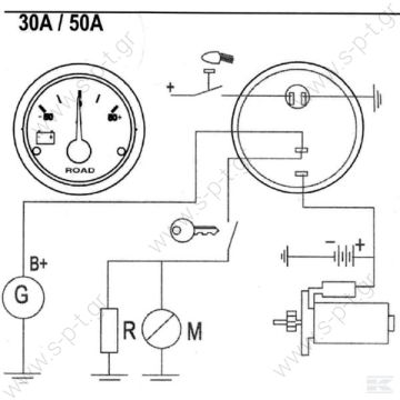 190-037-001G, VDO    ΑΜΠΕΡΟΜΕΤΡΟ 30Α Φ52   190037001G   ΑΜΠΕΡΟΜΕΤΡΟ VDO -30\+30Α Φ52        I00001 Ammeter 30A 12/24V 52mm  VDO Cockpit International 30A Ammeter Does Not Require External Shunt 12V - 190 903 - 