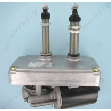 SWF VALEO ITT 105.318  ΜΟΤΕΡ ΚΑΘΑΡΙΣΤΗΡΑ   CATERPILAL JCP SWF Valeo 107859     24V DC SWF VALEO ITT 105.318 parallel windscreen wiper system with wiper motor 24V DC. Parking position left (given in relation to drive shaft 