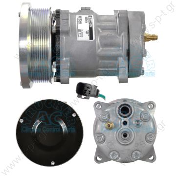 ΚΟΜΠΡΕΣΣΕΡ A/C CATERPILLAR SANDEN SD7H15 24V PV8  4487 SANDEN 7H15  CATERPILLAR, U4737 SANDEN SD7H15 24V PV8   8PV 133MM, REAR PAD   4737 CATERPILLAR OEM 151-5270  ΚΟΜΠΡΕΣΣΕΡ A/C CATERPILLAR SD7H15 132PV8 24V 