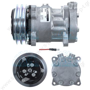 7872  ΣΥΜΠΙΕΣΤΗΣ SANDEN SD7H15 132 A2 24V V-ROT   4743 KOMPRESOR SD7H15 MODEL - SD4743 PULLEY - 125MM BELT - 2A CO - 